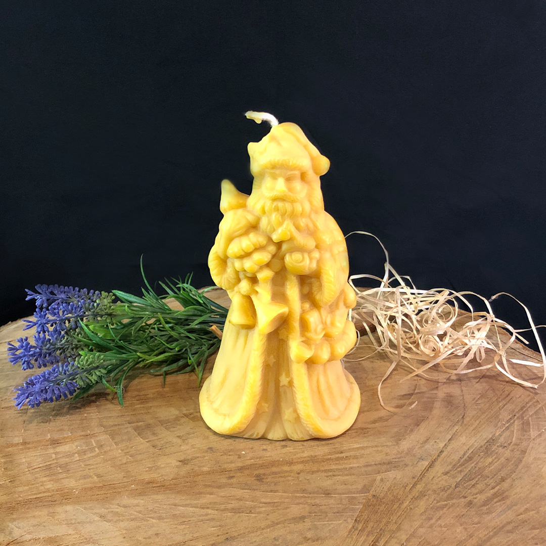 Bienenwachskerze "Nikolaus" Figur groß