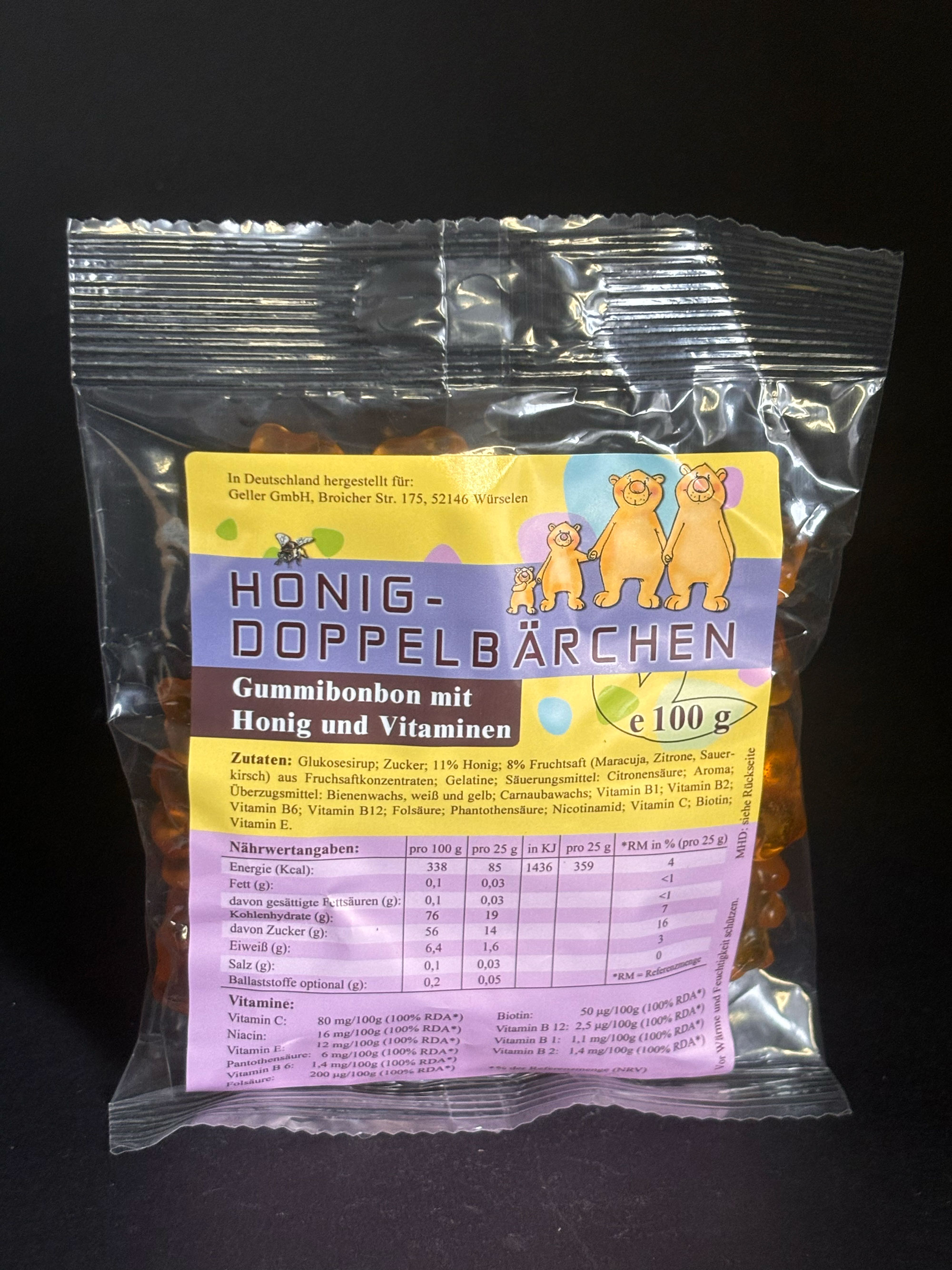Honig Doppelbärchen 100g mit Honig und Vitaminen