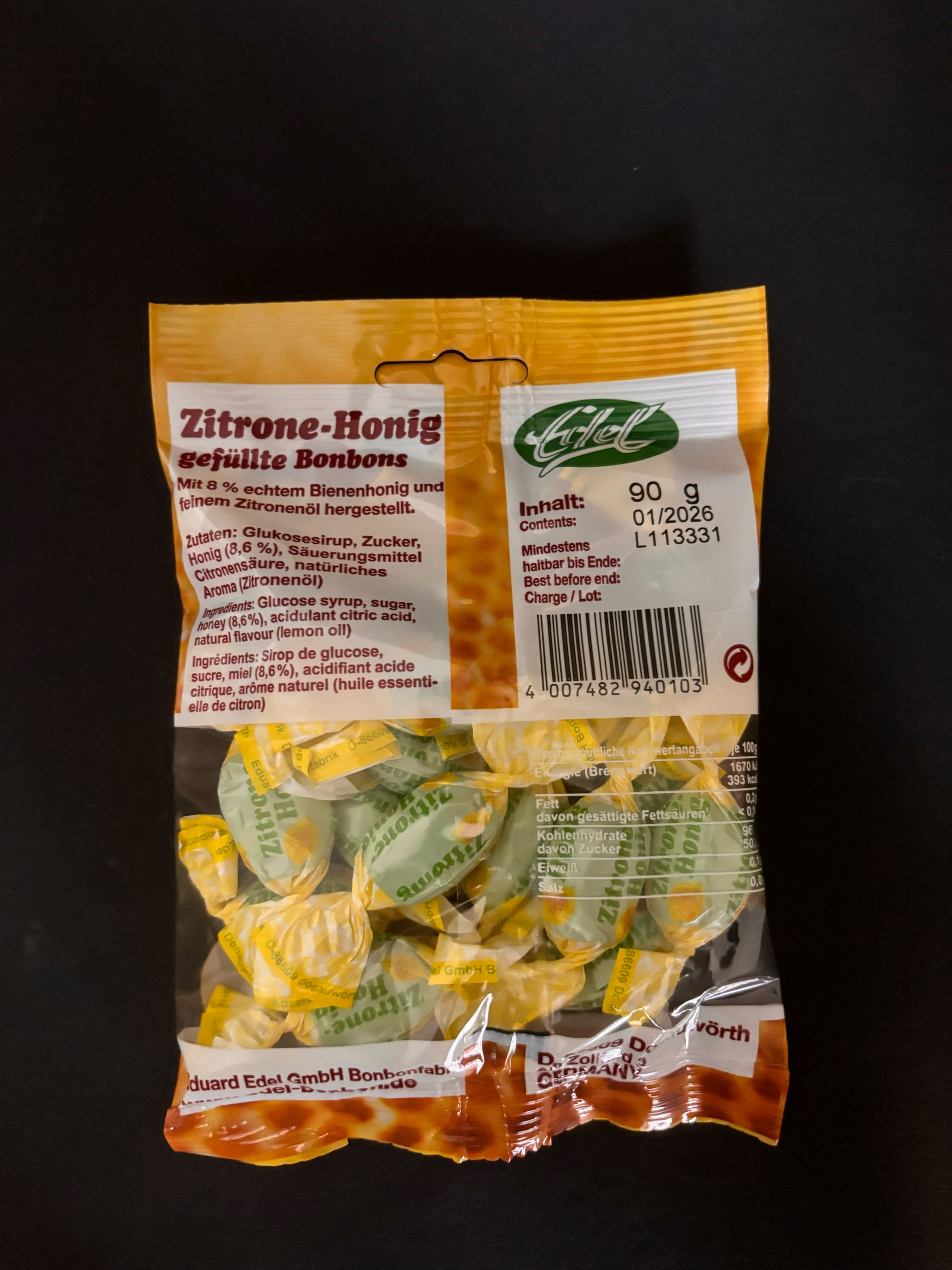 Zitrone Honig Bonbons 90g