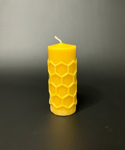 Bienenwachskerze Kerzenstumpf "Wabenmuster Mitte"