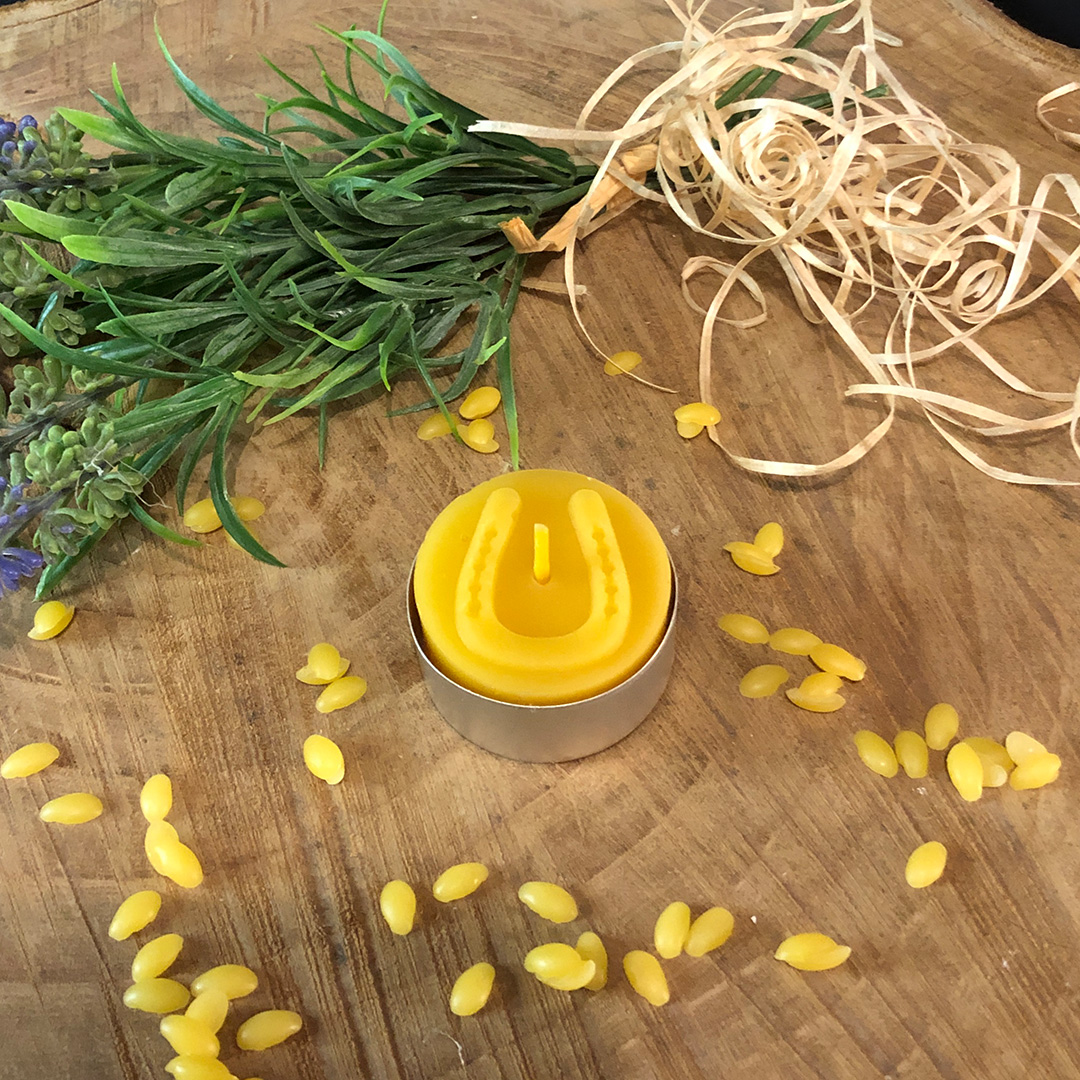 Bienenwachs Teelicht "Hufeisen"