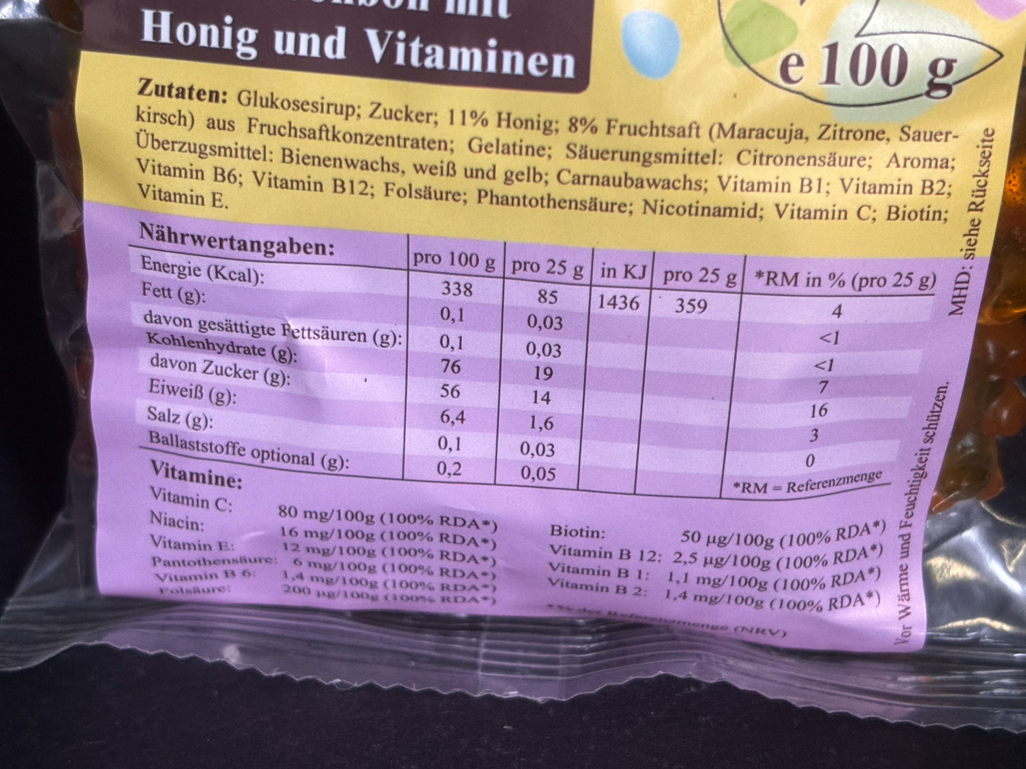 Honig Doppelbärchen 100g mit Honig und Vitaminen